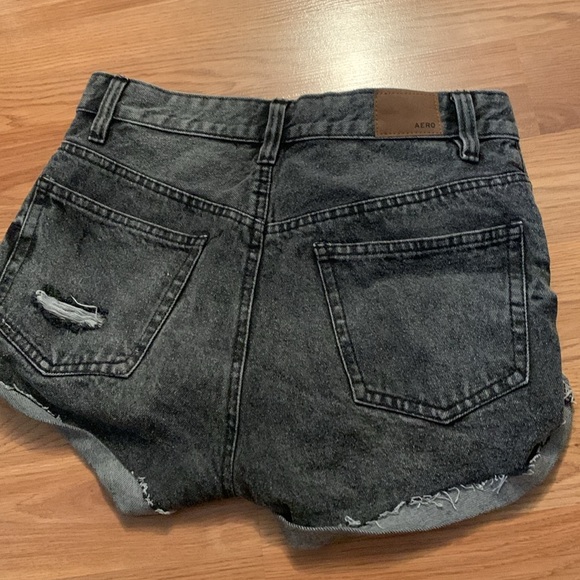 Aeropostale black denim shorts size 4 - Picture 2 of 2